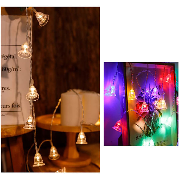 Jul Vindspel Ljussträng Klocka Jul Ljus, Inomhus och Utomhus Ljussträng, Fest, Barnrum Restaur