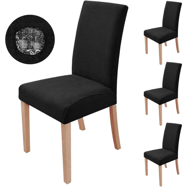 Stoltrekk 4 stk, Stretch Spisebordstoltrekk Vaskbart Moderne Stolbeskytter for Fest Banketter Kontor Hotell D