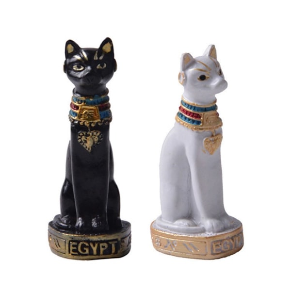 Hvit Liten - Bastet Akvarium Gamle Egypt Fiske Tank Dekorasjoner Katt Gudinne Skulptur Figur Figur