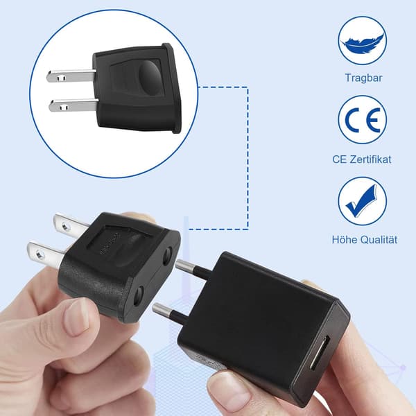 4-pack reseadapter för resor till Europa och Amerika