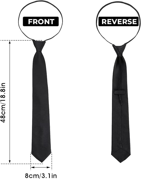Sorte slips til mænd og drenge - Ensfarvet uniform - Justerbar