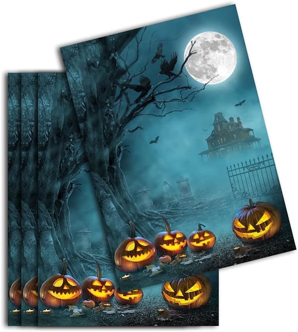 Halloween-bakgrunn og studiorekvisitter 5x7ft for temafestfotografering