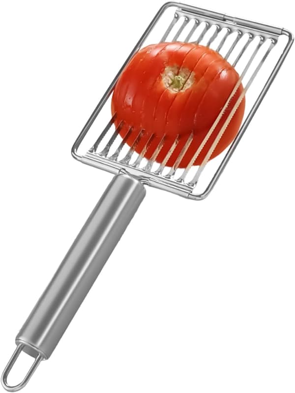 Tomatskjærer i rustfritt stål, 23,5 x 8 cm