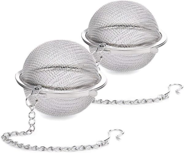 2 st rostfritt stål nät tekula infuser, lös blad teinfuser