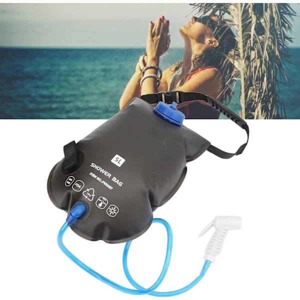 5L Camping Dusjpose, Bærbar Mat Grade TPU Drikkevannsbeholder