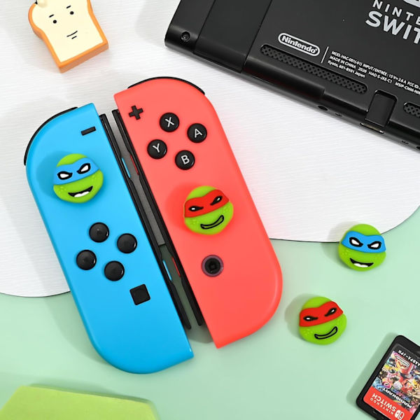 Tumgreppskåpor Design för Switch/Switch lite/Switch OLED-konsol, Mjukt Silikon Joycon A