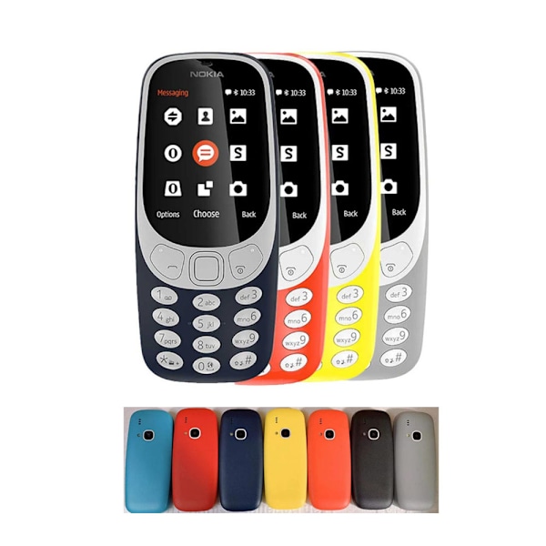 3310 Puhelin - Yksinkertainen Baaripuhelin Seniorille Kaksois-SIM Suuret Merkit 2,4 Tuumaa Dark blue