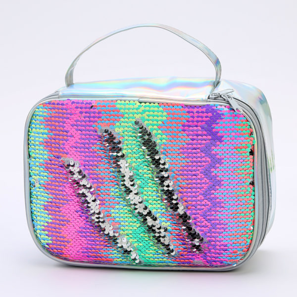 Lunsjbokspose for jenter, Sequin isolert pose, Barn Sequin Flip Color Chan