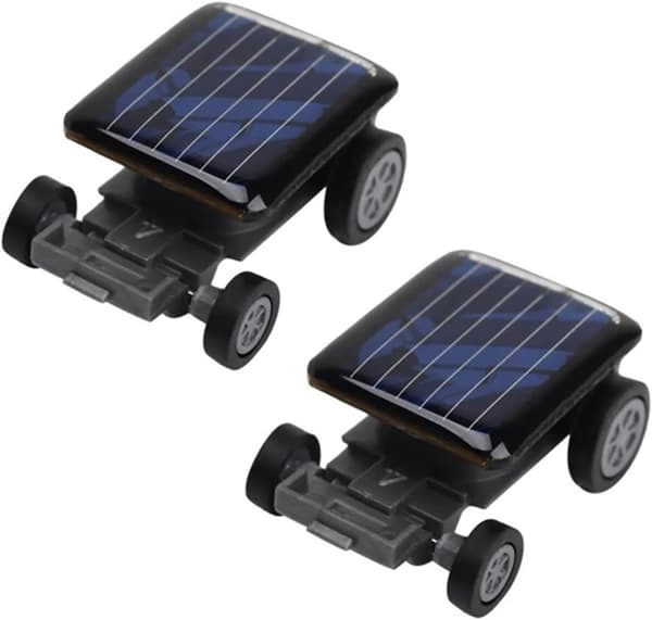 2X Högkvalitativ Mini Bilsolcellsleksak Bil Racer Barnutbildning