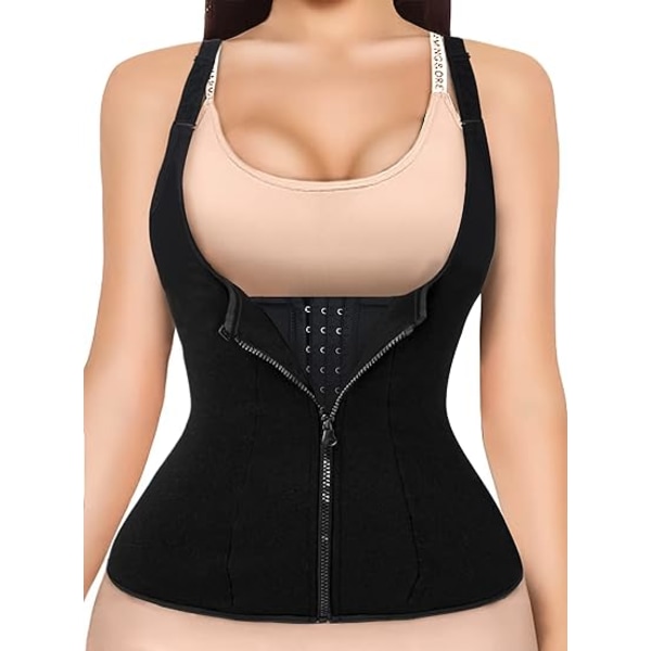 Midjetränare för kvinnor, dragkedja Body Shaper Cincher Sports Girdle