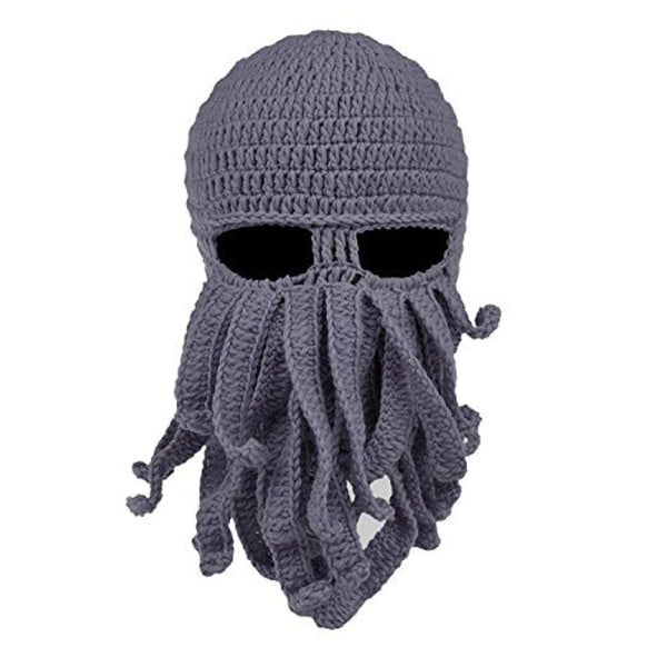 Octopus Beanie Hat Til Mænd Vinter Varm Skiløb Cykling Kostume Squid Mask (Gr