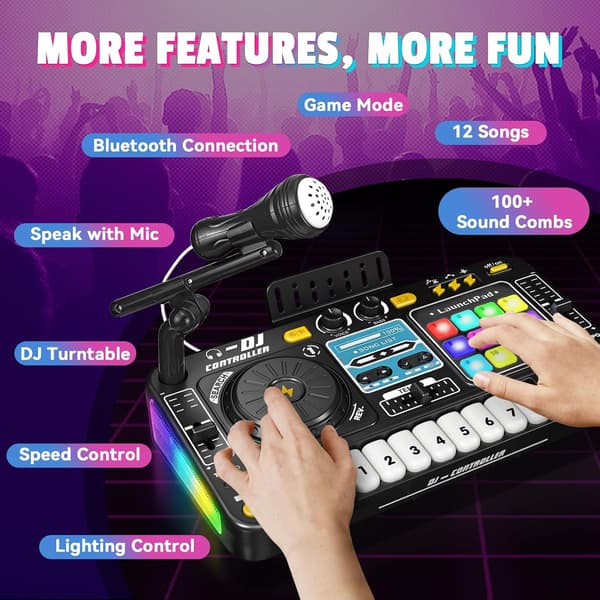 DJ-mikser for barn, gaver til gutter og jenter i alderen 3, 4, 5, 6 år