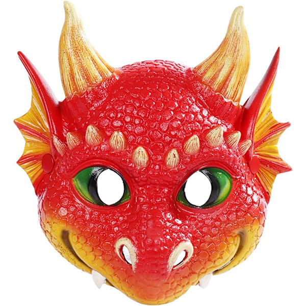 3D-lohikäärmepuolikas   Halloween-juhliin   Lohikäärme   Mardi Gras -juhlan naamiaisasuun   (punainen)