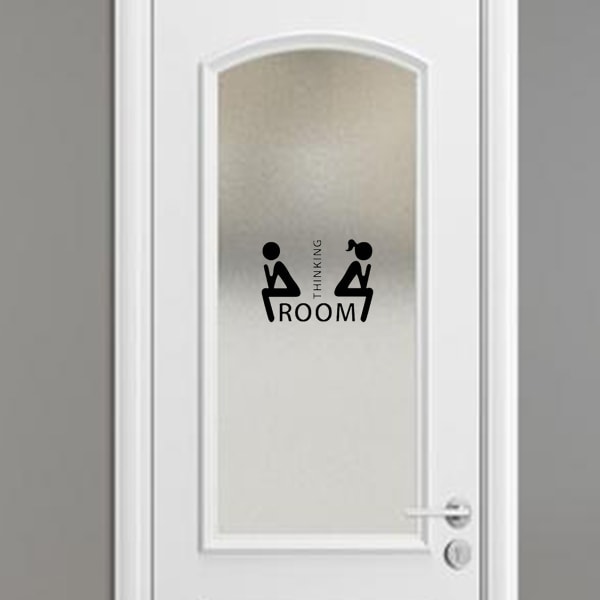 2 stk. Man Woman Toilet Bathroom Washroom 2 WC Decal Restroom Decor