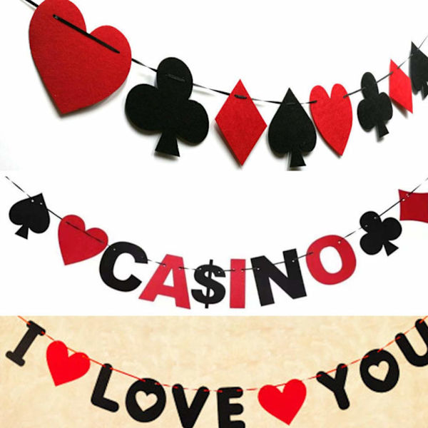 2 kpl kasinobanneria pokeripelibannereita kasinobileiden koristeita
