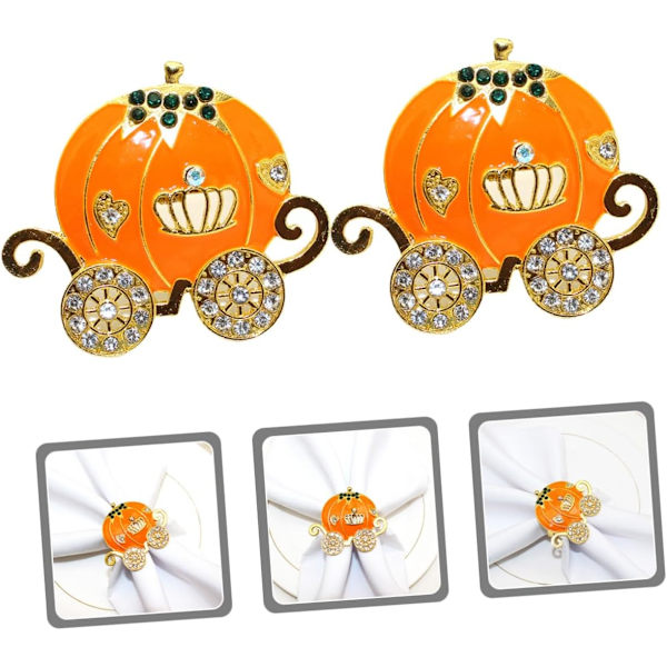 2 st julservettringar Halloween servettringar Thanksgiving servett spänne strass