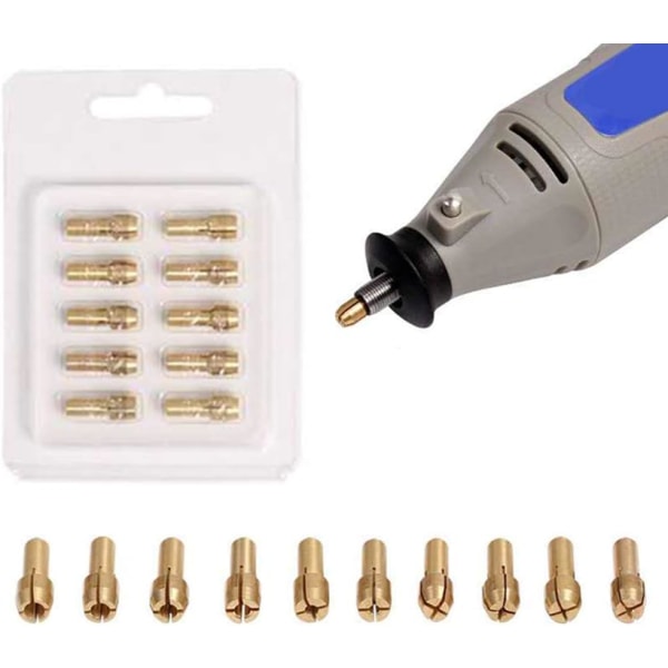 10pcs Precision Brass Chuck 0.5-3.2mm Drill Chuck Rotary Tools El