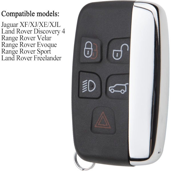 Bilnøgleetui Cover 5 knapper Udskiftning nøgle til Land Rover LR4 Range R0ver Sport Evoque Discovery 4