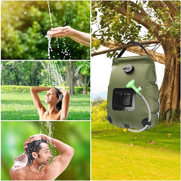20L Camping Solarduschpåse, Bärbar Solarduschpåse, Solardusch