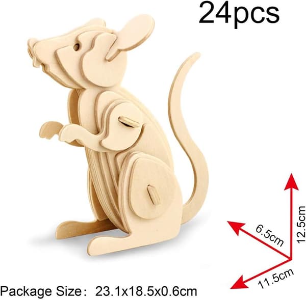 (Bee Mouse Chicken) Trebyggesett i tre 3D-trepuslespill
