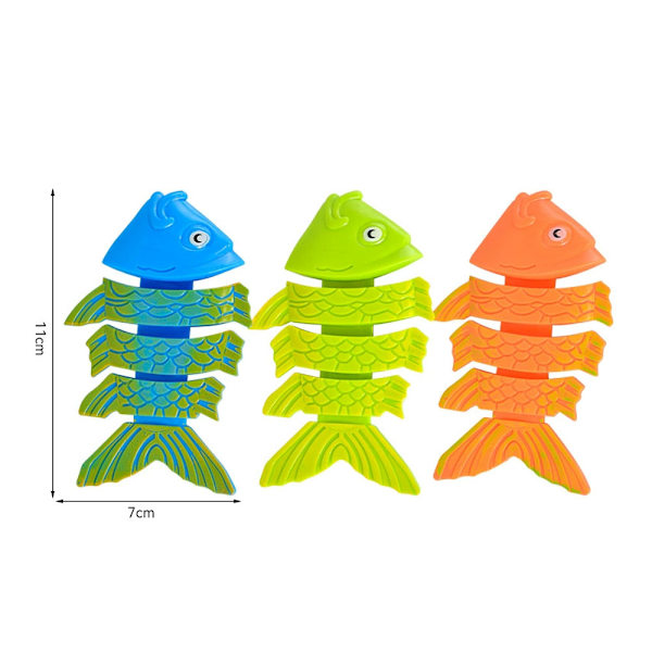 Leksaker för dykning i sommarpoolen (3 diving fish bones)