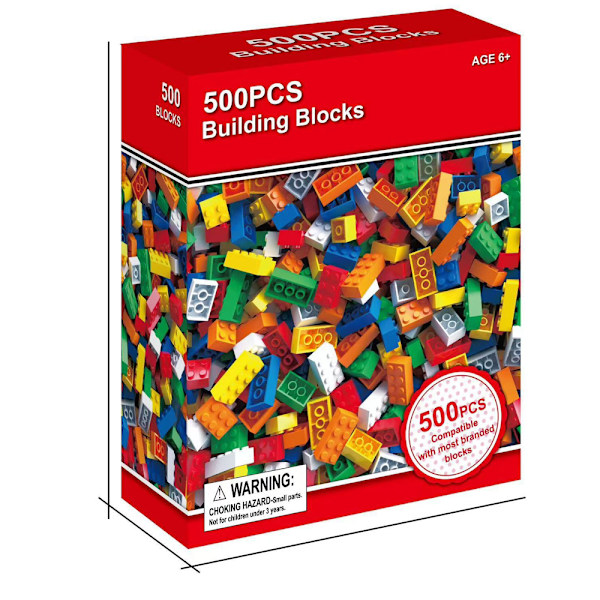 (500 st (färgbox)) Byggklossar Konstruktion Byggklossar
