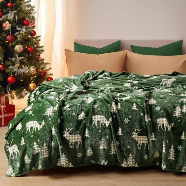 Flannel digitalt trykt tæppe juletema