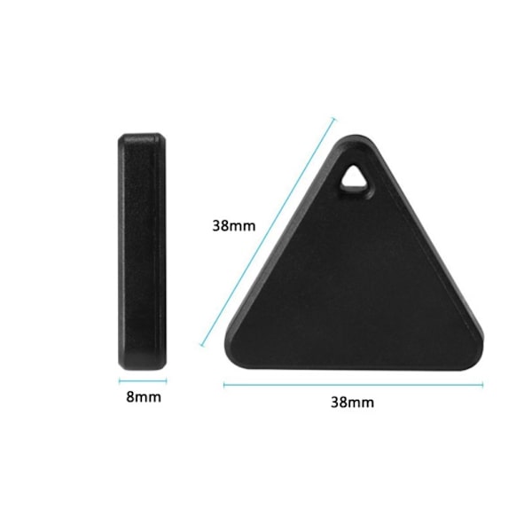 Svart Mini Smart Pet GPS Tracker Pet Locator Anti-Lost Vattentät Triangulär Bluetooth Tracker Barn