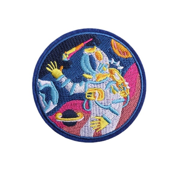 20 ST Broderi Iron-on Patch, Planetary Embroidery Patch Appli