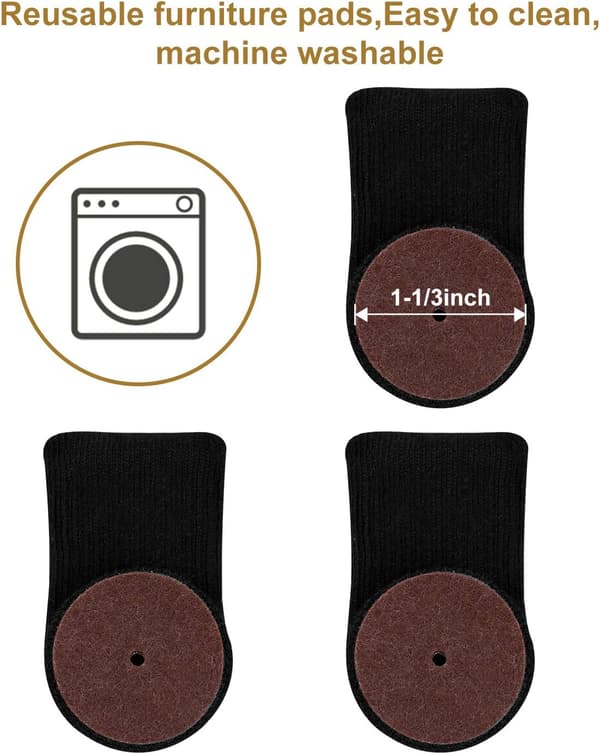 24 st Stolsstrumpor Hög Elastisk Golvskydd Halkfria Stolsbensstrumpor Möbler Skydd Set, Passar