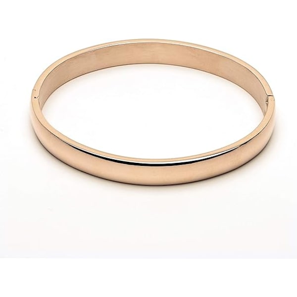 Dames Armbånd 6MM Rustfrit Stål Armbånd Oval Poleret Finish C E
