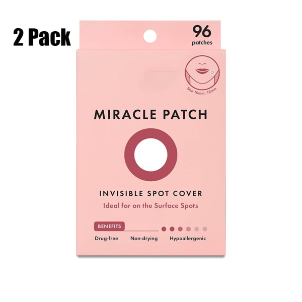 2 Pack Miracle Invisible Spot Cover - Hydrocolloid, Acne Pimple A