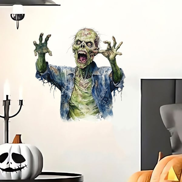 2024 Halloweenin uudet zombihaamu-seinätarrat O