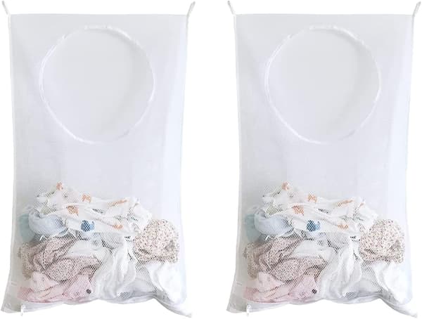2 stk. klesvaskpose, stor kapasitet klesvaskoppbevaringspose,