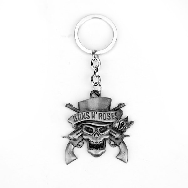 Generisk Rockin' Roots of GNR Logo Metall Nøkkelring - 4,5 cm B