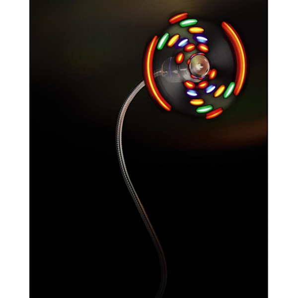 Färgglad LED blinkande ljusfläkt