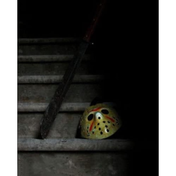 Gul-horror jason maske Voksne Horror Maske Hockey Halloween Hacker Kostyme Skummel Menn Kvinner