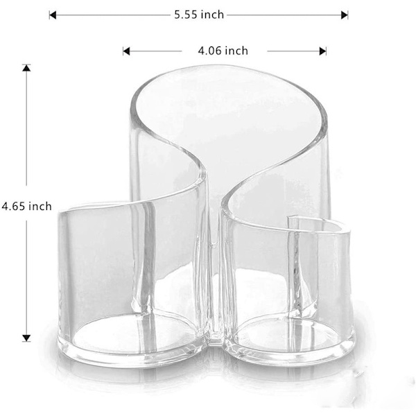 Makeup-förvaring Transparent Akryl Borste Förvaring – 3 Runda Lådor