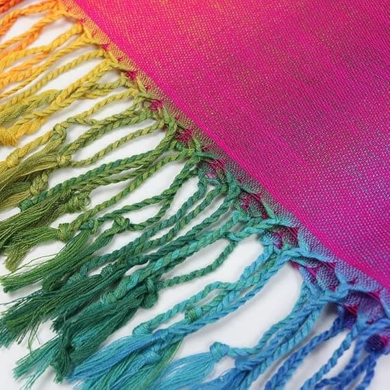 Fargerike blomster Jacquard bomullspashmina Dame Wrap Sjal dusker Skjerf
