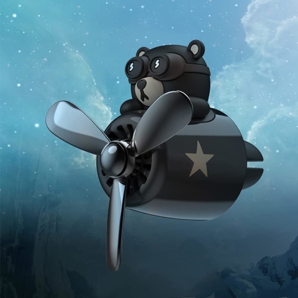 Cartoon Bear Pilot Pilot Air Freshener Automobile Air Fan, Aroma