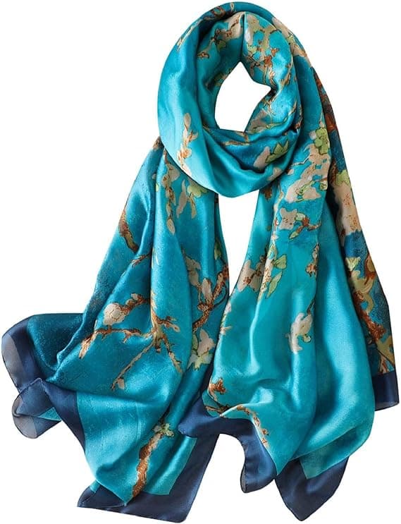 Dames Sjalke Silke Sateng Skjerf Trykt Sjal Leopard Sjal Wra