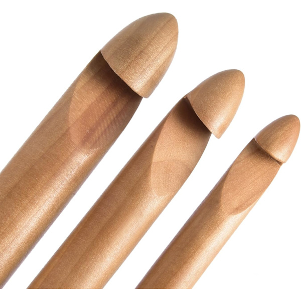 15 stycken trä- och bambu-sticknålar - Set för stickning och hantverk N