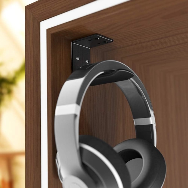 Hörlurar Headset Hållare Hängare Montering, Under Skrivbord Utrymmesbesparande 3M Hörlurar Hållare Han