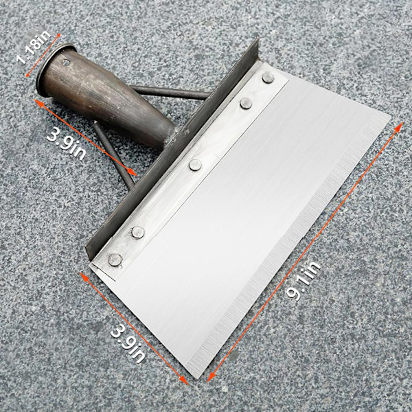 Hagespade, 23 cm Multifunksjonell Hagespade, Rustfritt Stål Snøspade, Håndtak Ikke Inkludert (12 par hansker)