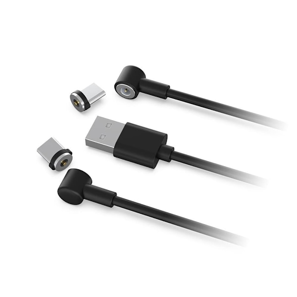 Opladningskabel til PS5, Type C Hurtigopladningskabel til PS5 VR2 til Switch Controller (Sort, 1)