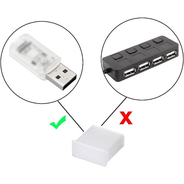 20 kpl USB-urosportin suojakorkkia pölyltä, 13mmx5mm USB-liittimen tulppaportin silikonisuojakuoret Whit