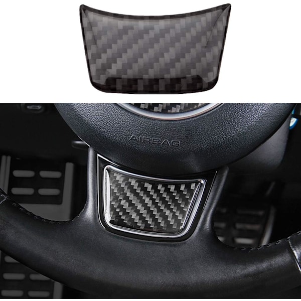 Ratkapsler til ratlogo, klistermærker til Audi A4 B6 B8 B7 B5 A3 8P 8L 8V A6 C5 C7 A5 A6 A7 (kulfiber)