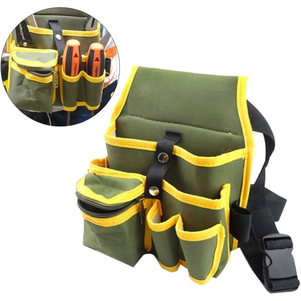 (green)Electrician Pouch, Waist Pocket, Quick Release Tool Bag,