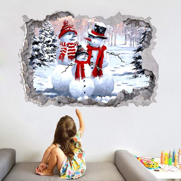 3D juleveggklistremerke (stil 3)