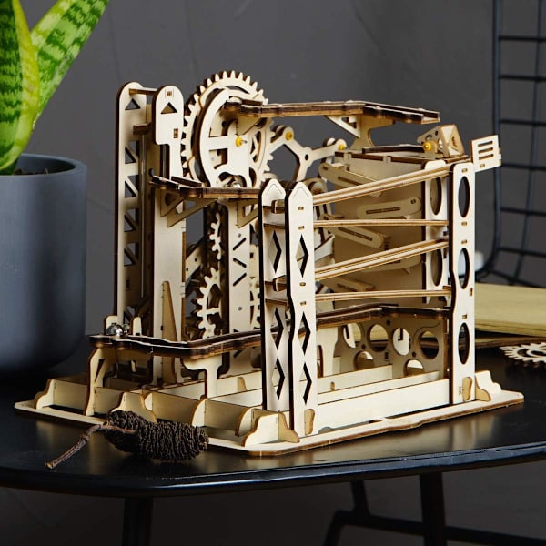 Træmodel Elevator Marmor Coaster, Marmorløb Mekanisk 3D W
